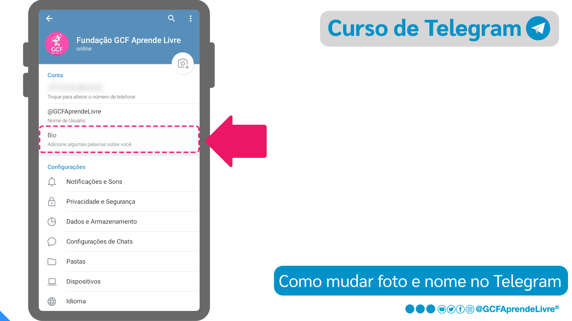 Como mudar nome e foto de perfil do Telegram: passo 9